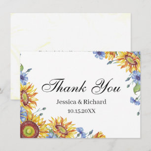 Carte postale de remerciement aquarelle Ukraine