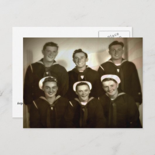 Carte postale de remerciement aux vétérans avec ph (Devant / Derrière)