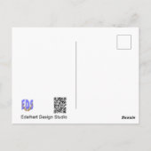 Carte postale de remerciement avec gros plan de ro (Dos)