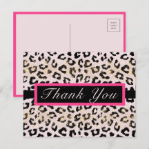 Carte postale de remerciement avec impression d'an