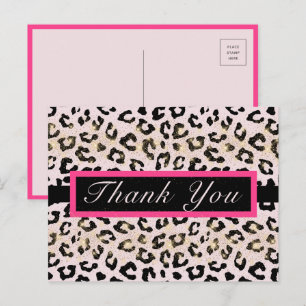 Carte postale de remerciement avec impression d'an