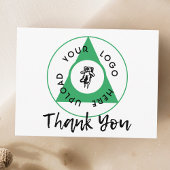 Carte postale de remerciement avec logo d'entrepri