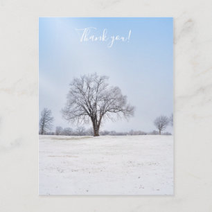 Carte postale de remerciement avec un arbre de chê