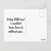 Carte postale de remerciement avec un hamster mign (Dos)