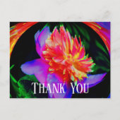 Carte postale de remerciement avec une pivoine abs (Devant)