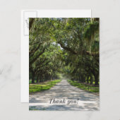 Carte postale de remerciement Avenue Of Oaks (Devant / Derrière)