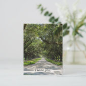 Carte postale de remerciement Avenue Of Oaks (Debout devant)