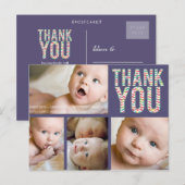 Carte postale de remerciement Aztec Chevron Photo  (Devant / Derrière)