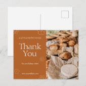 Carte postale de remerciement Boulangerie (Devant / Derrière)