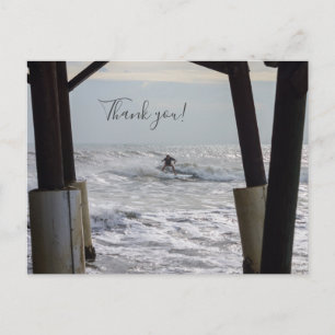 Carte postale de remerciement Cocoa Surfing
