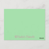 Carte postale de remerciement Cupcake rose vert (Dos)