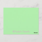 Carte postale de remerciement Cupcake rose vert 3 (Dos)