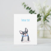 Carte postale de remerciement de chiot bouledogue  (Debout devant)