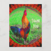 Carte postale de remerciement de coq abstrait de l (Devant)