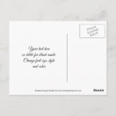 Carte postale de remerciement de fleur abstraite d (Dos)