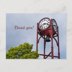 Carte postale de remerciement de la tour horloge d