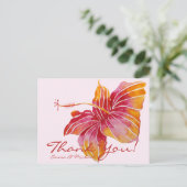 Carte postale de remerciement de mariage à motif f (Debout devant)