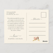 Carte postale de remerciement de mariage avec phot (Dos)