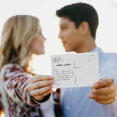 Carte postale de remerciement de mariage chrétien 