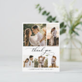 Carte postale de remerciement de mariage collage à (Debout devant)