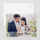 Carte postale de remerciement de mariage photo de (Devant / Derrière)