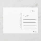 Carte postale de remerciement de mariage photo | É (Dos)