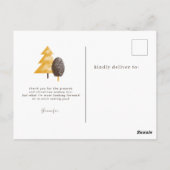 Carte postale de remerciement de Noël (Dos)