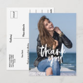 Carte postale de remerciement de remise de diplôme (Devant / Derrière)