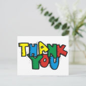 carte postale de remerciement dessin animé (Debout devant)