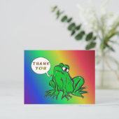 Carte postale de remerciement dessin animé Grenoui (Debout devant)