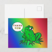 Carte postale de remerciement dessin animé Grenoui (Devant / Derrière)