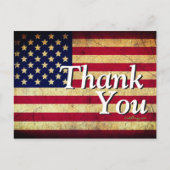 Carte postale de remerciement drapeau américain vi (Devant)