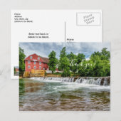 Carte postale de remerciement du moulin et de la c (Devant / Derrière)