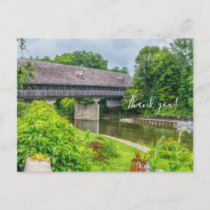 Carte postale de remerciement du pont couvert de F