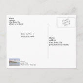 Carte postale de remerciement du ponton de pêche d (Dos)