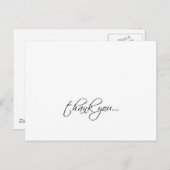 carte postale de remerciement élégante (horizontal (Devant / Derrière)