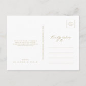 Carte postale de remerciement en calligraphie chic (Dos)