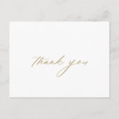 Carte postale de remerciement en calligraphie chic (Devant)