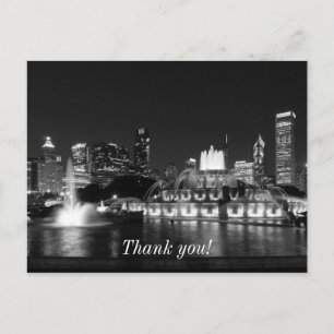 Carte postale de remerciement en nuances de gris G