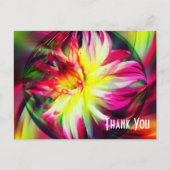Carte postale de remerciement fleur abstraite de d (Devant)