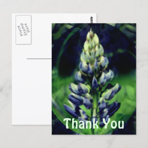 Carte postale de remerciement fleur abstraite de l