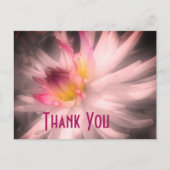 Carte postale de remerciement Fleur de dahlia noir (Devant)