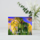 Carte postale de remerciement fleurale abstraite H (Debout devant)