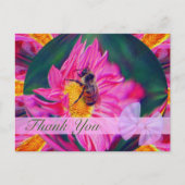 Carte postale de remerciement florale abstraite d' (Devant)