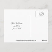 Carte postale de remerciement florale abstraite de (Dos)