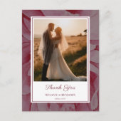 Carte postale de remerciement florale romantique a (Devant)