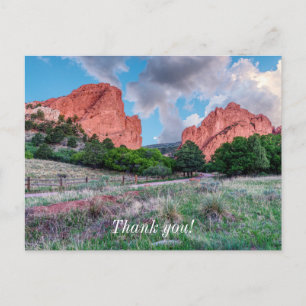 Carte postale de remerciement Gateway Rocks Garden
