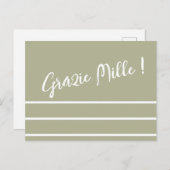 Carte postale de remerciement italienne rayée (Devant / Derrière)