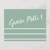 Carte postale de remerciement italienne rayée (Devant)