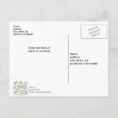 Carte postale de remerciement Magnolia Pattern (Dos)